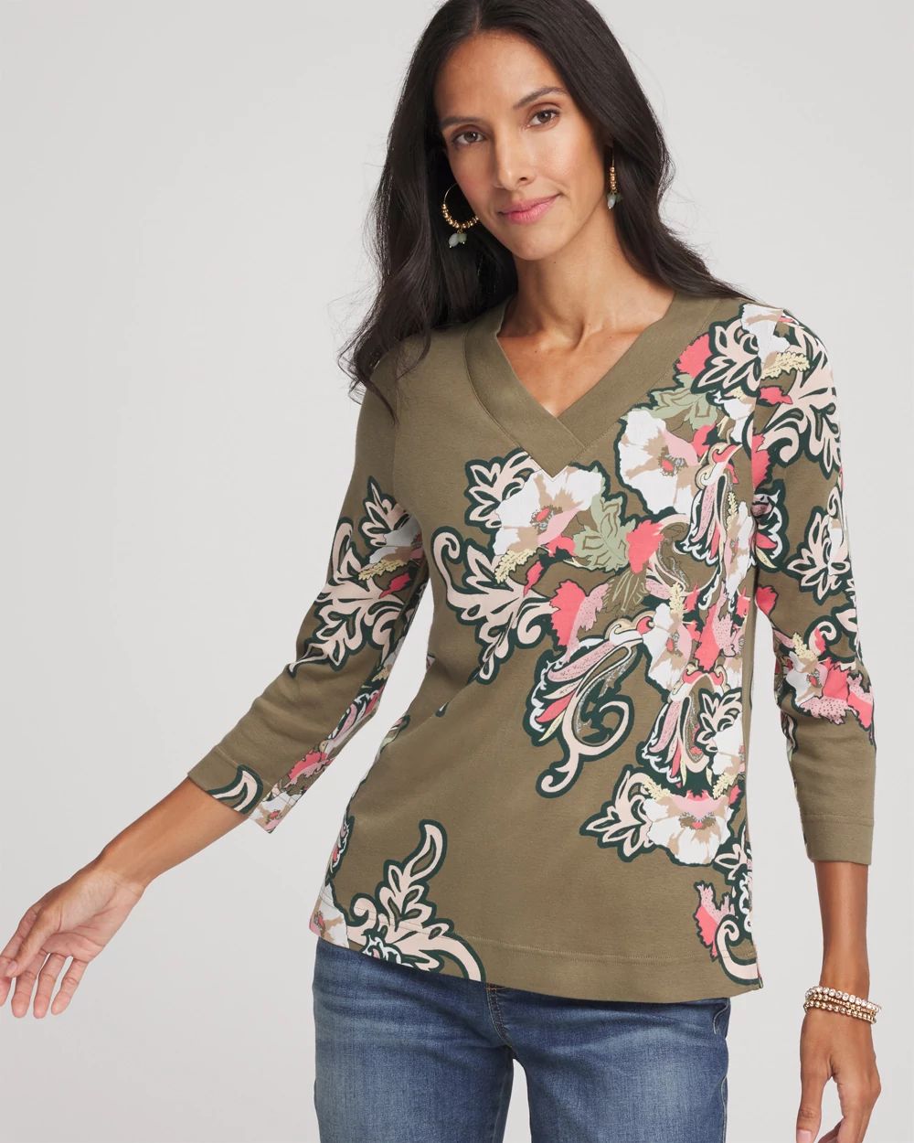 Pima 3/4 Sleeve Tee