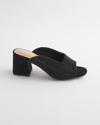 Violet Bejeweled Microsuede Mules click to view larger image.