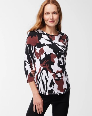 Floral 3/4 Sleeve Perfect Tee