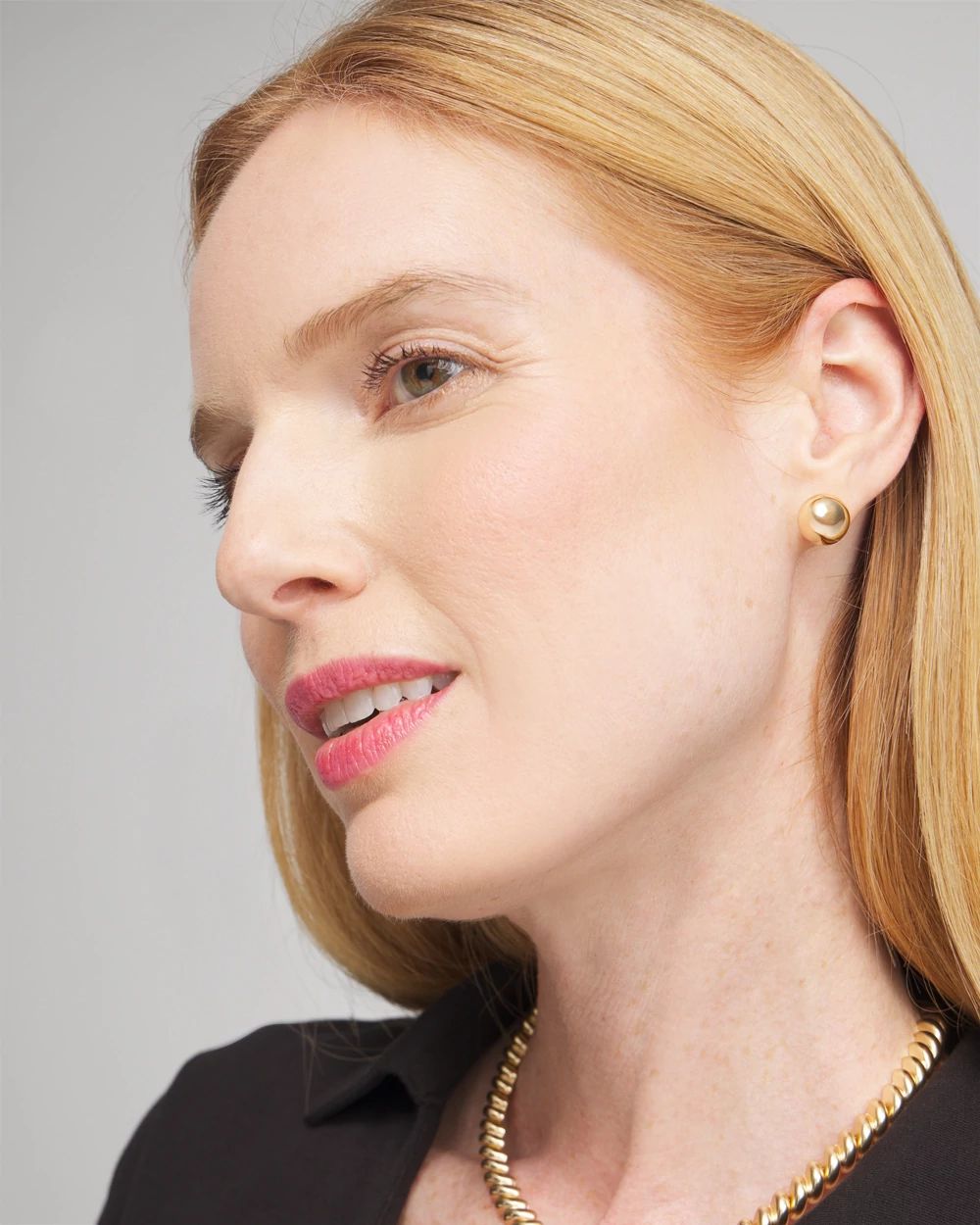 Gold Tone Stud Earrings