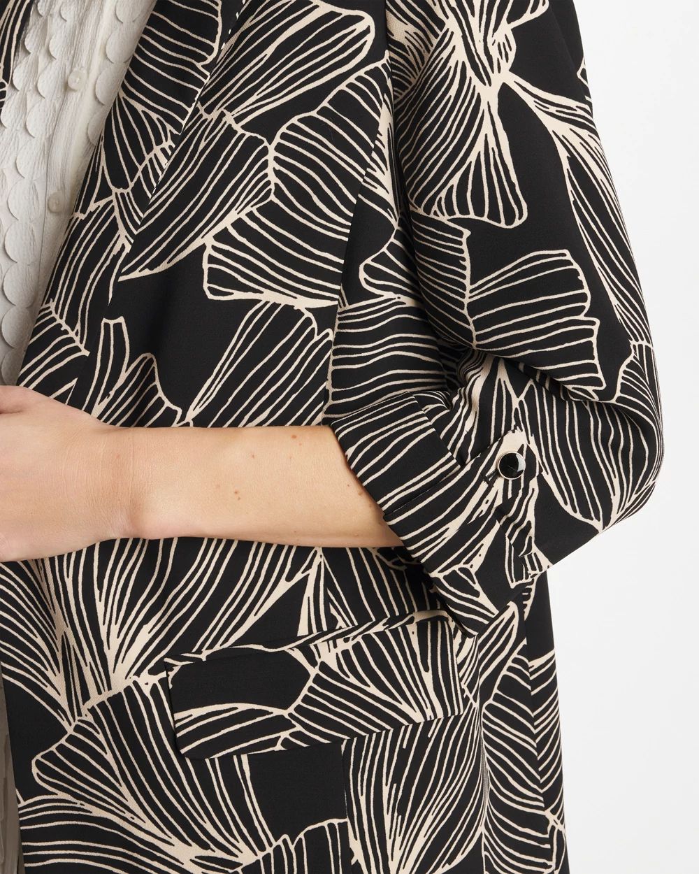 Ginkgo Crepe Blazer click to view larger image.