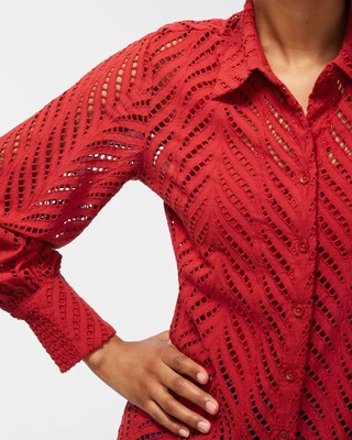 Poplin Cutwork Shirt