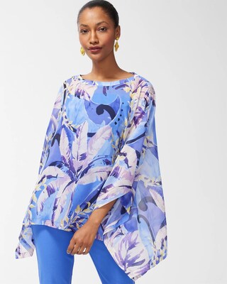 Cool Floral Print Poncho