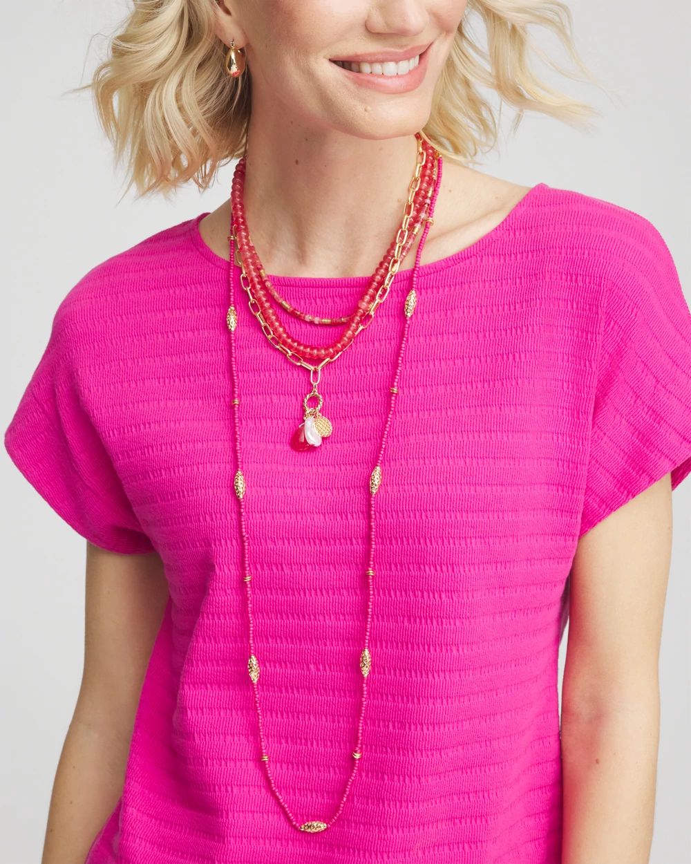 Convertible Filigree Beaded Pendant Necklace