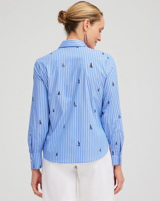 Poplin Sailboat Stripe Shirt