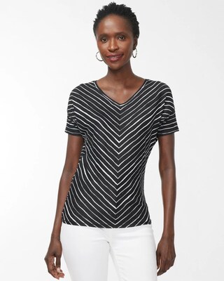 Linen Stripe Easy Tee