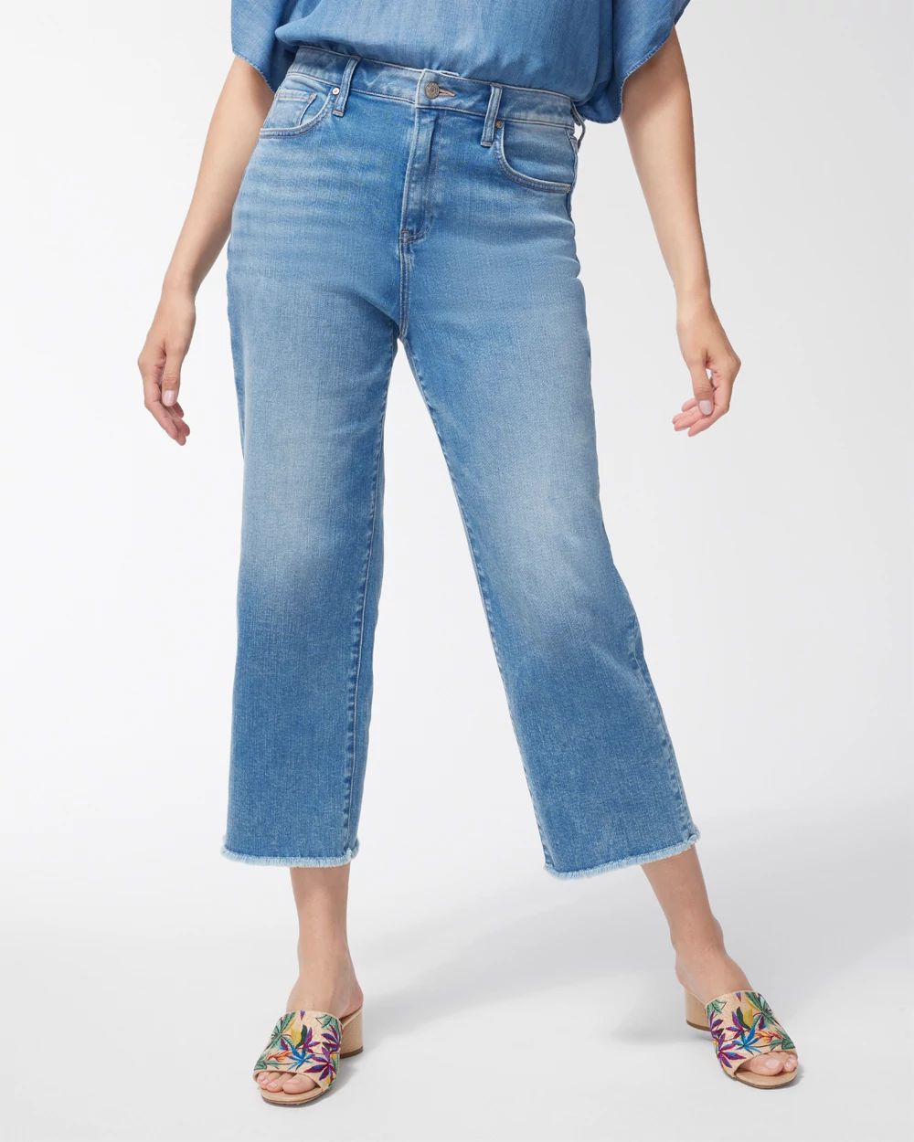 High Rise Straight Crops