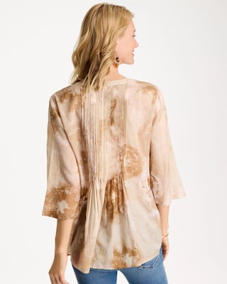 Cotton-Blend Pintuck Tunic click to view larger image.