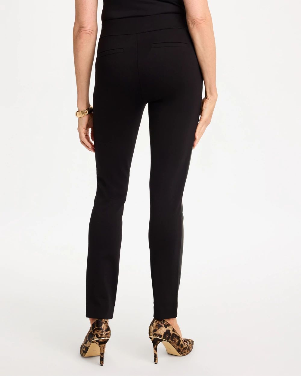 Faux Leather Juliet Slim Ankle Pants click to view larger image.