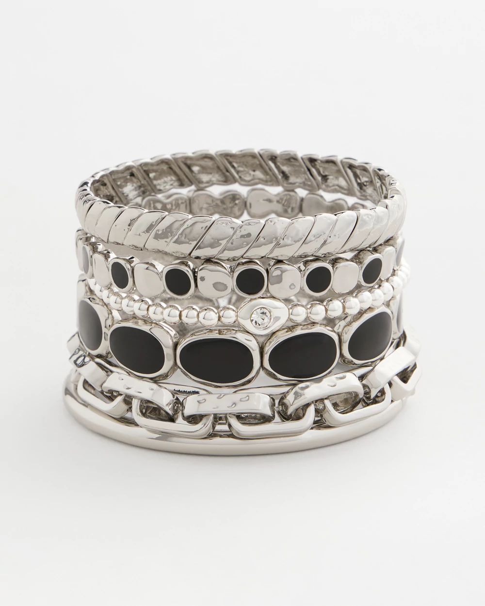 Black Large Stretch Bracelet click to view larger image.