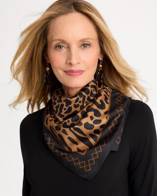 Animal Print Square Scarf click to view larger image.