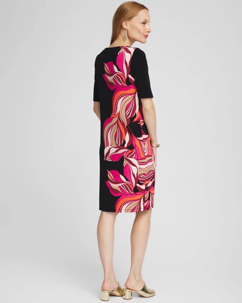 Travelers™ Placed Floral Boat Neck Dress