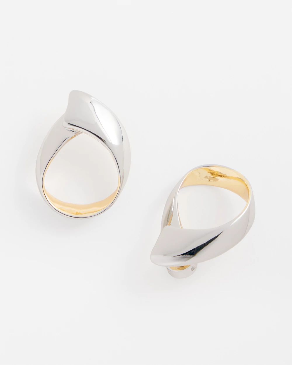 No Droop™ Mixed Metal Twist Earrings