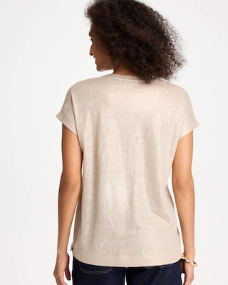 Foiled Linen Button Tunic click to view larger image.