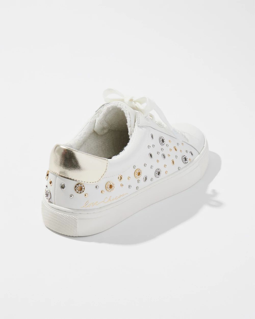 Leather Studded Sneakers