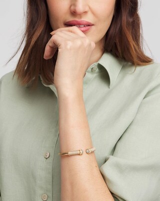Mint Wrapped Cuff Bracelet click to view larger image.