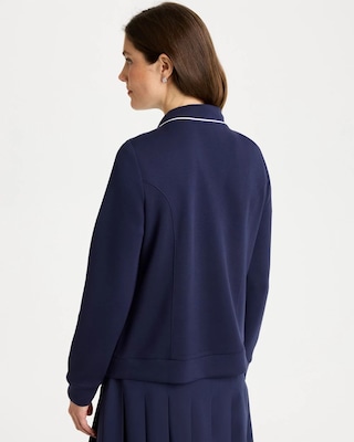 Zenergy® Soft Pique Button-Down Cardigan click to view larger image.