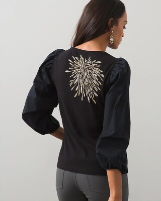Sequin Fireworks Long Sleeve Top