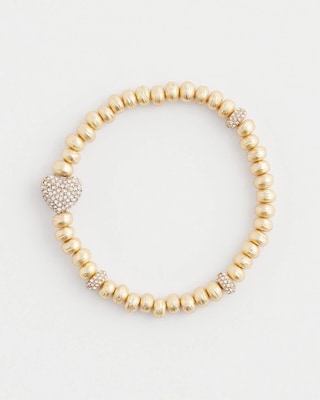 Gold Heart Stretch Bracelet