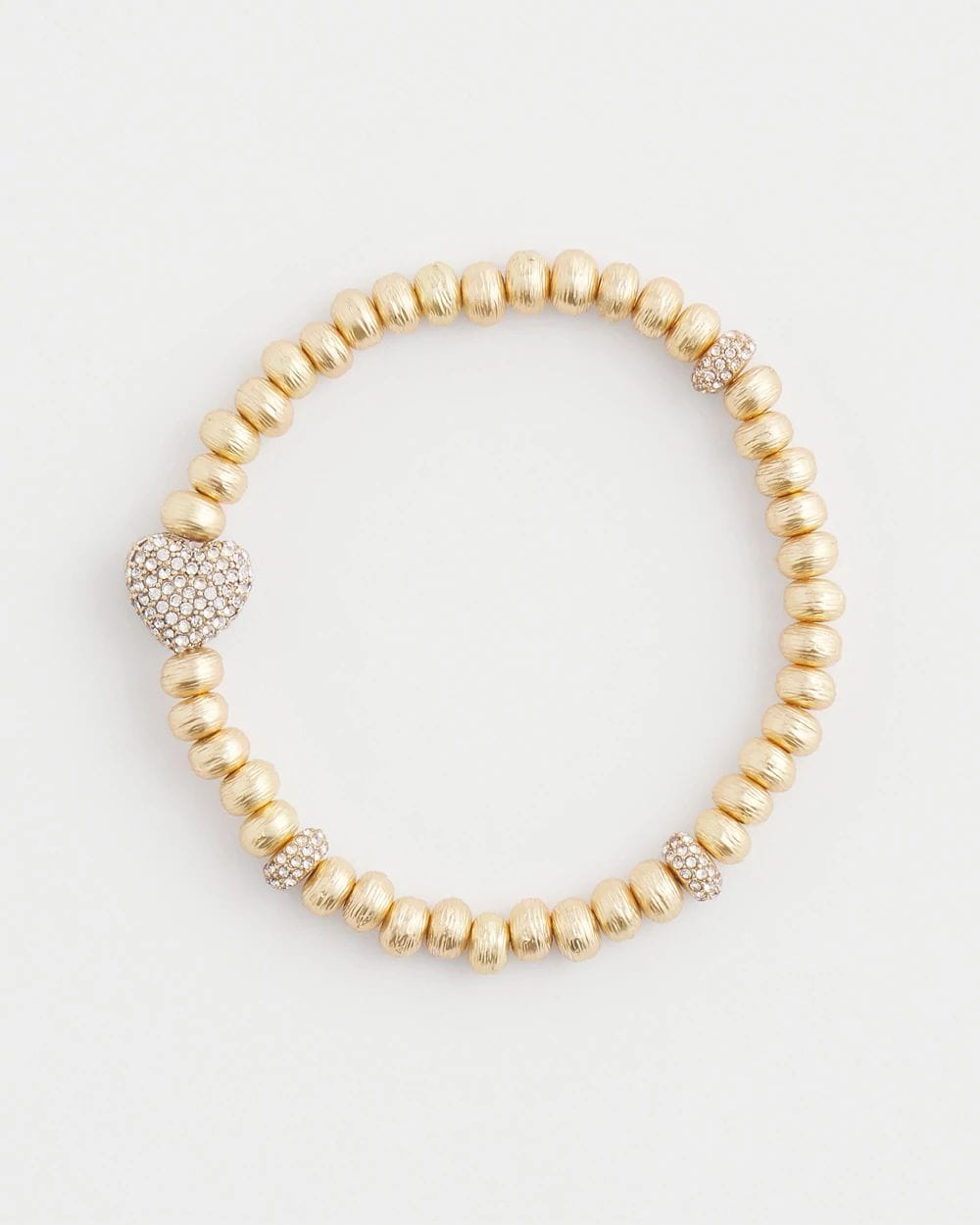 Gold Heart Stretch Bracelet