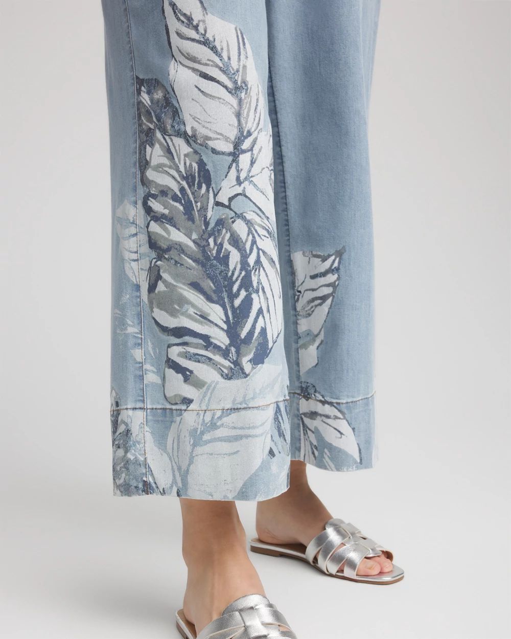 Lightweight Drawstring Cropped Denim