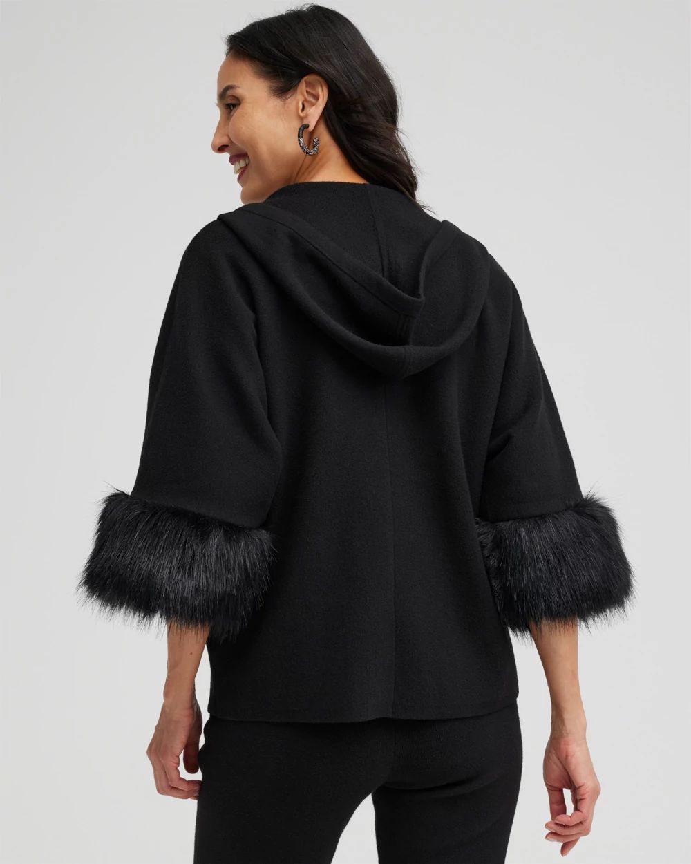 Zenergy Luxe Cashmere Blend Faux Fur Sweater