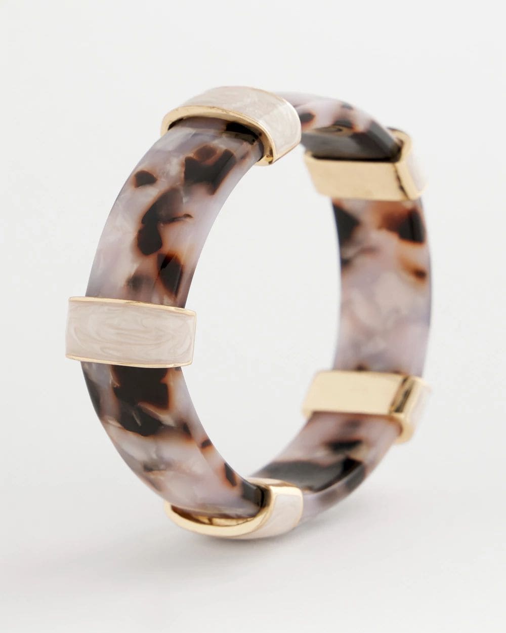 Tortoise Spider Lily Stretch Bangle click to view larger image.