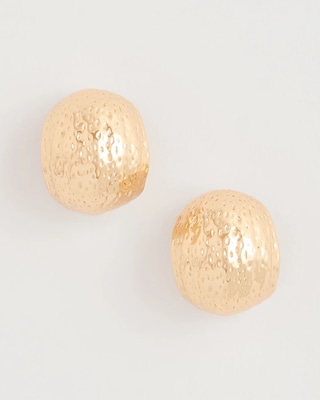 Crinkle Goldtone Hoop Earrings