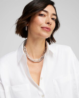 Silver Tone Collar Necklace