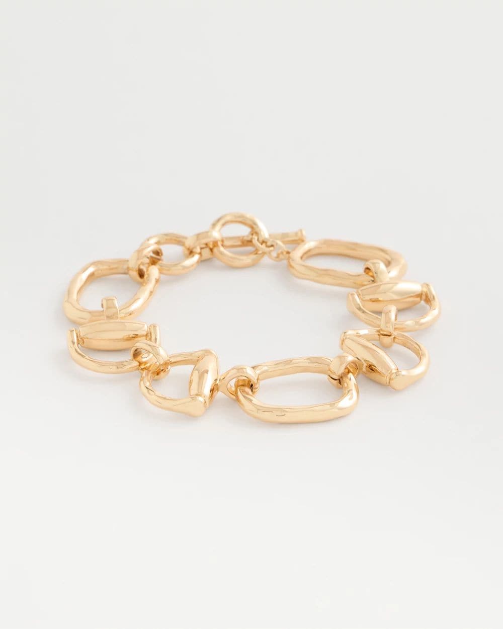 Goldtone Open Link Toggle Bracelet