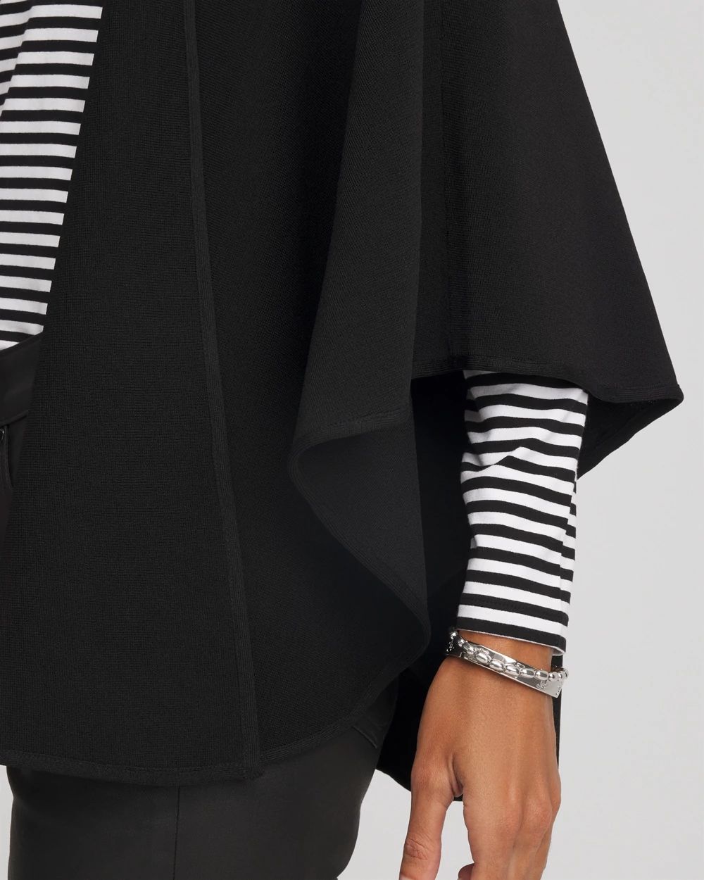 Crepe Open-Front Ruana