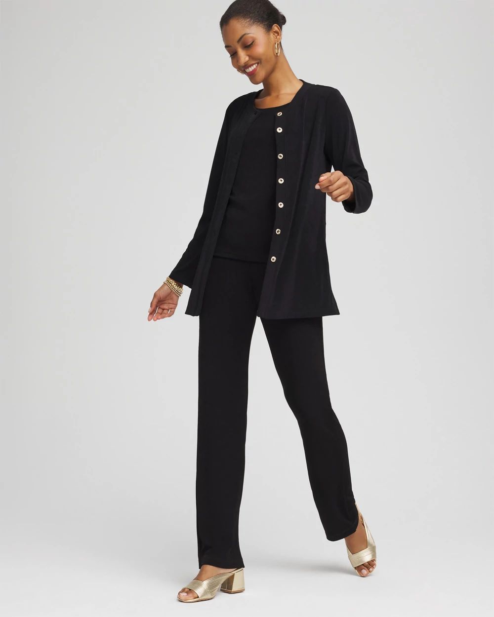 Travelers™ Collection Scoopneck Shirt Jacket click to view larger image.