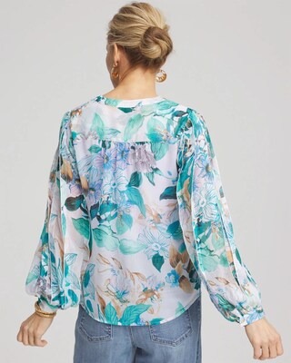 Georgette Billow Sleeved Blouse click to view larger image.