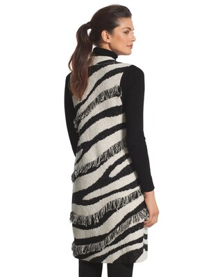Zebra Fringed Anne Vest