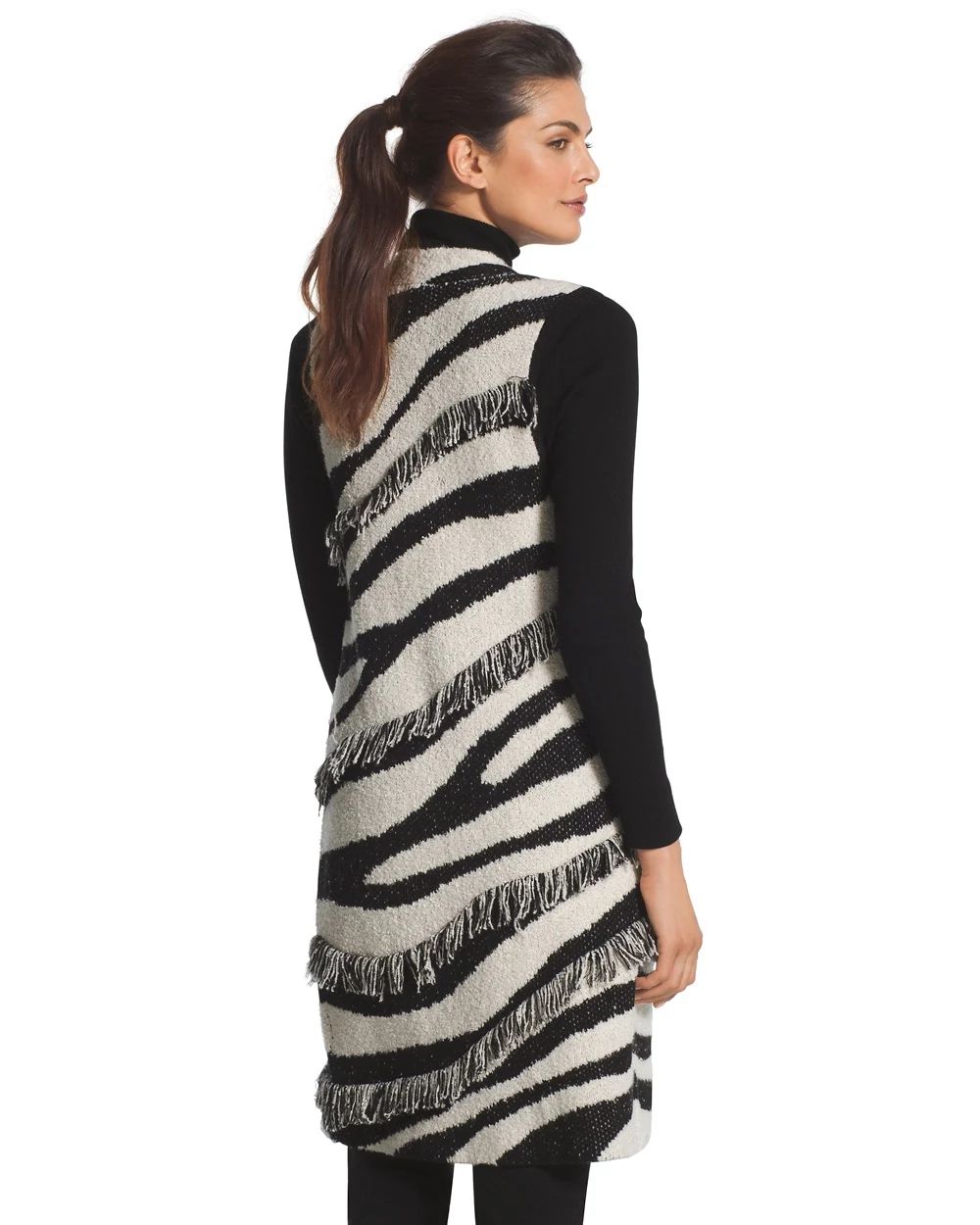 Zebra Fringed Anne Vest