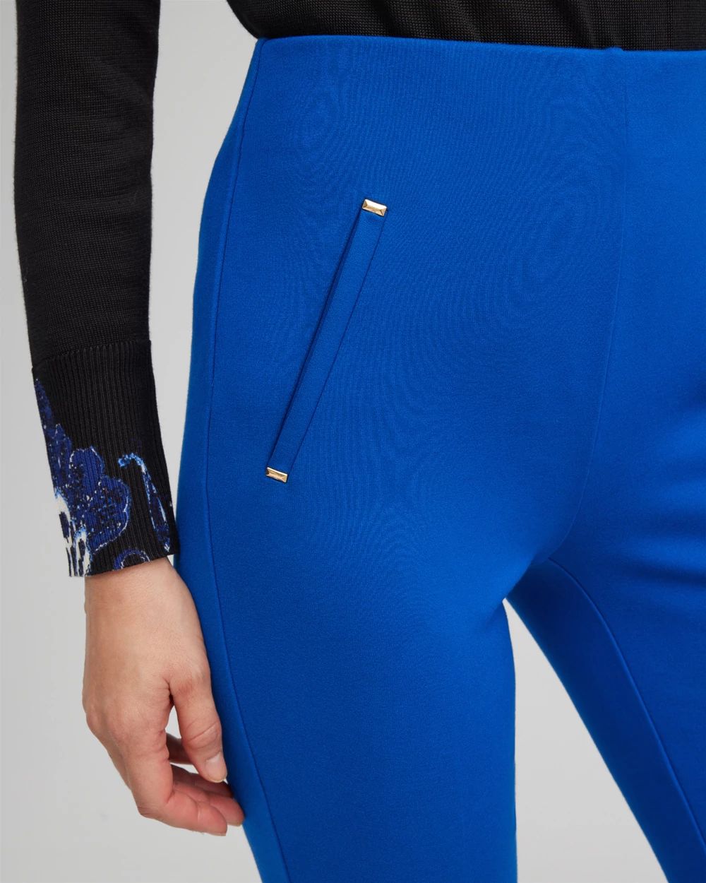 Juliet Ponte Trim Detail Ankle Pants