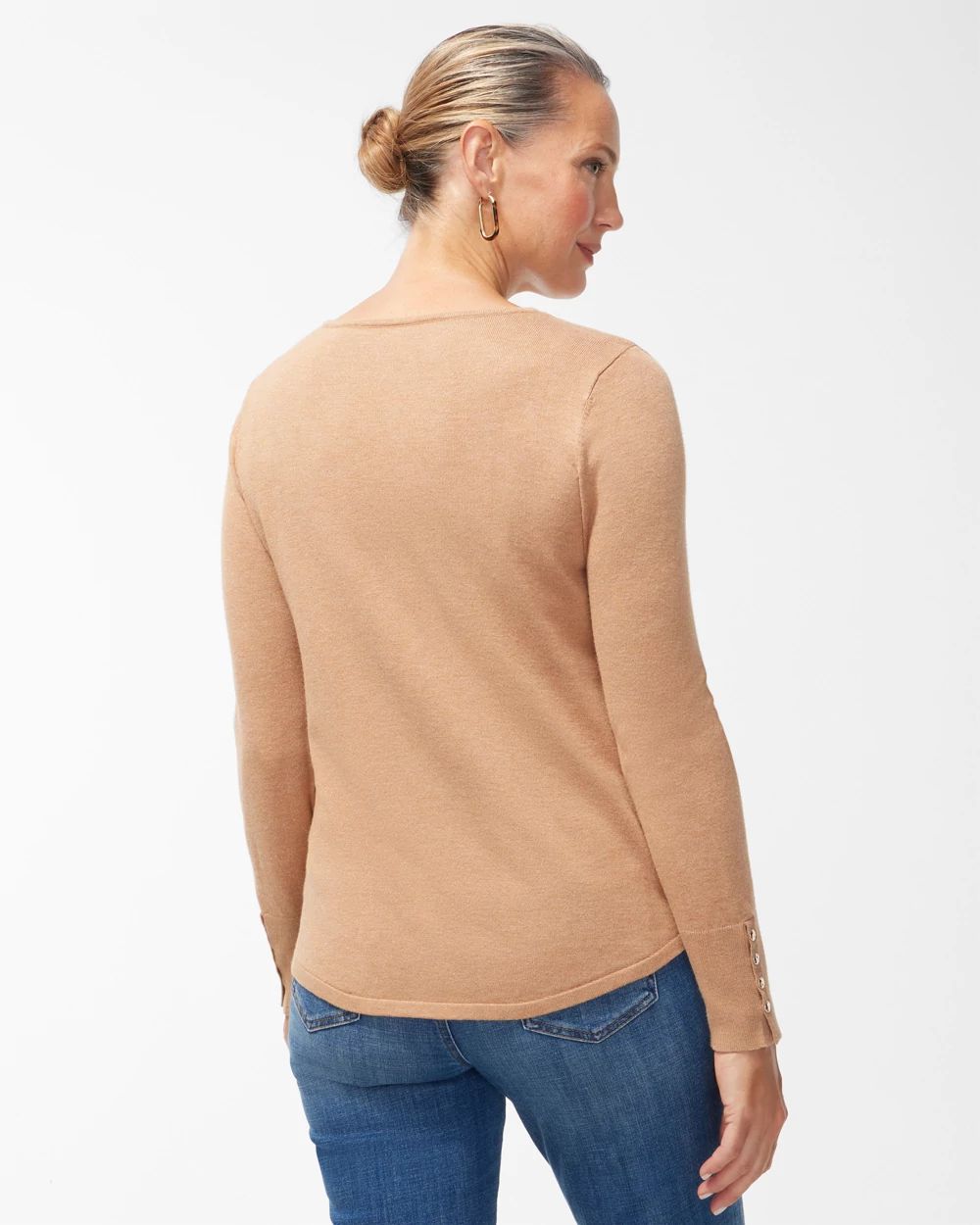 Spun Rayon V-Neck Sweater