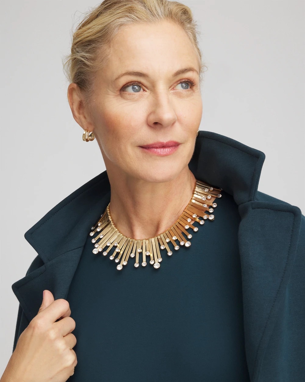 Chico’s Originals Gold Slice & Gem Bib