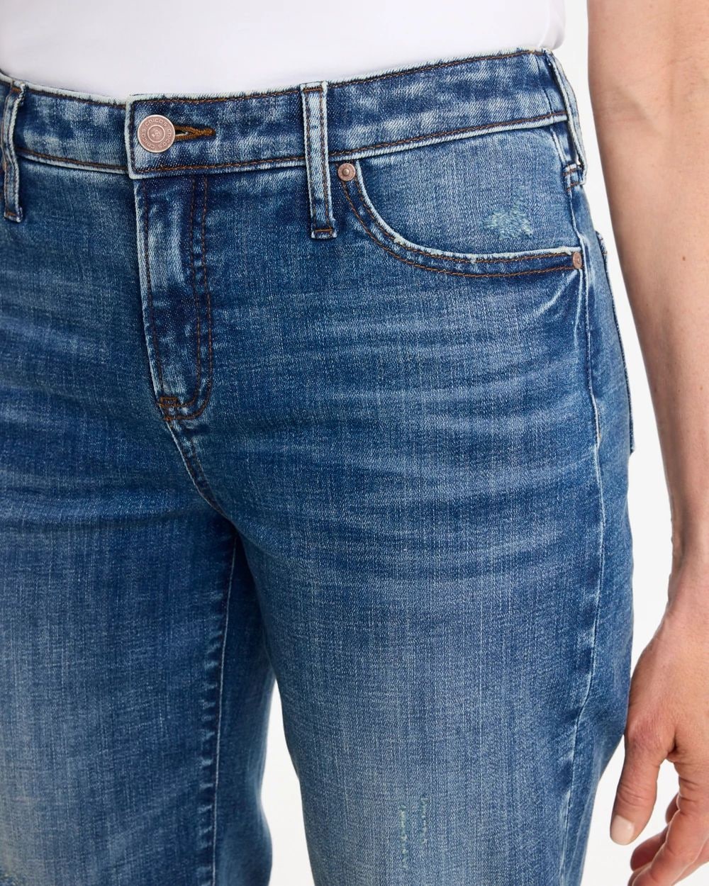Girlfriend Straight Ankle Jeans click to view larger image.