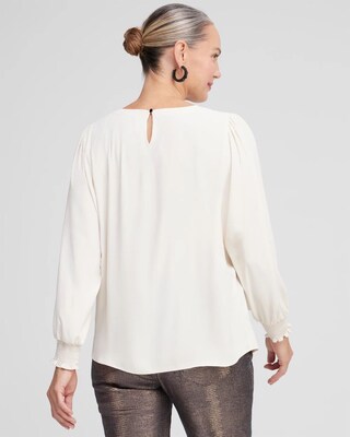 Embellished Scoop Neck Blouse