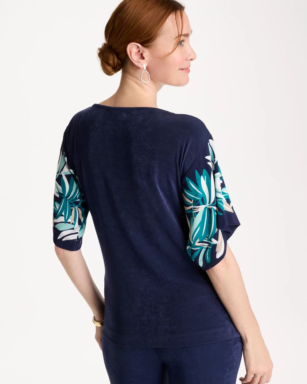 Travelers™ Printed Kimono Sleeve Top click to view larger image.