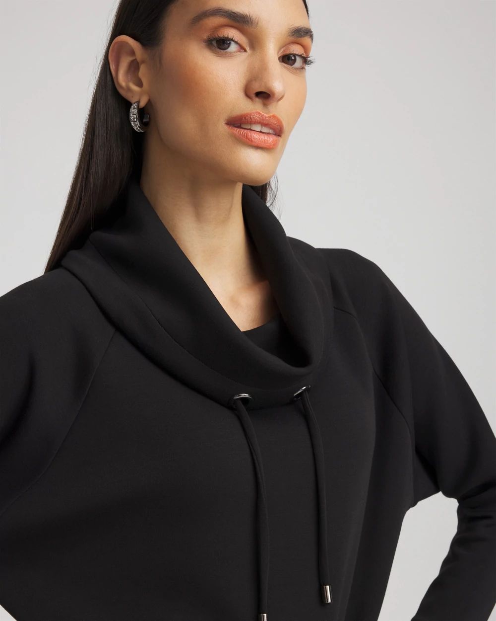 Zenergy® Scuba Cowl Neck Pullover Top click to view larger image.