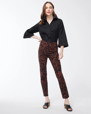Brigitte Scroll Print Ankle Pants click to view larger image.