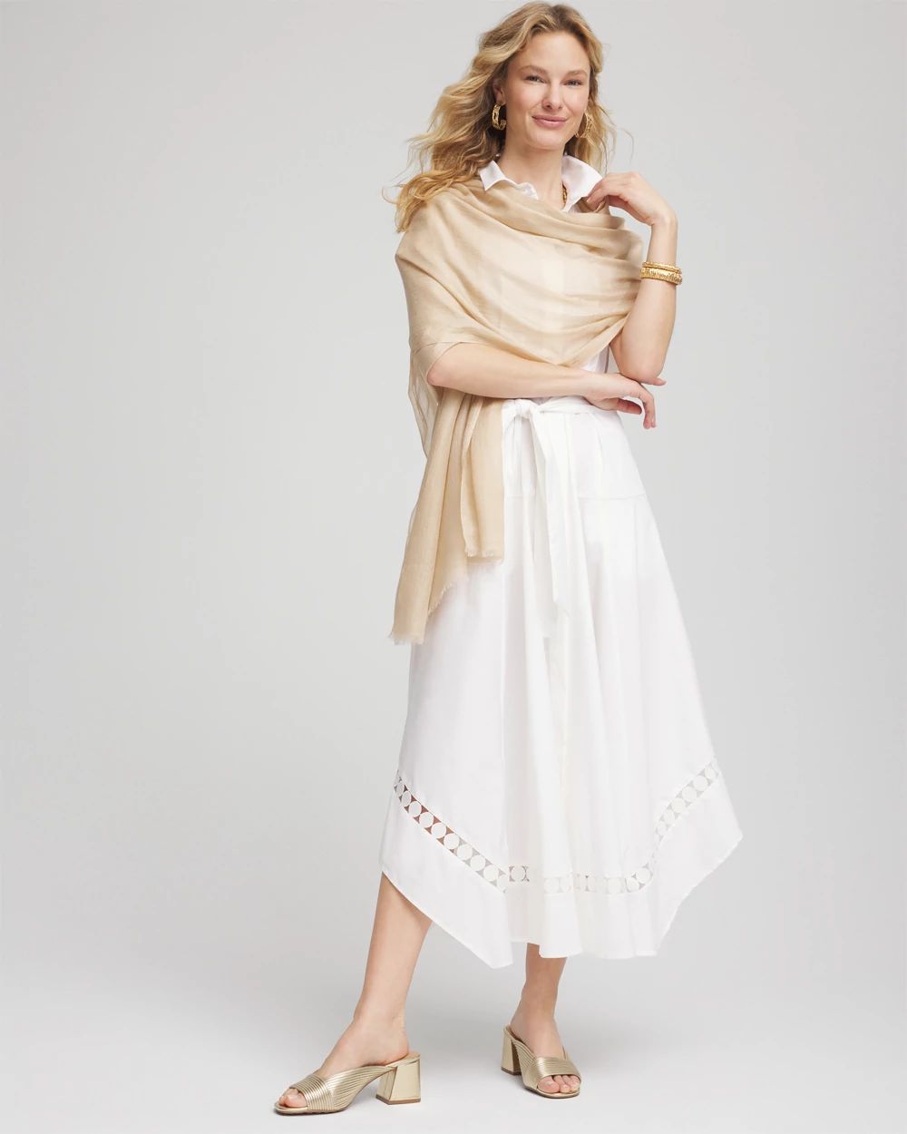 Lightweight Cashmere-Blend Wrap