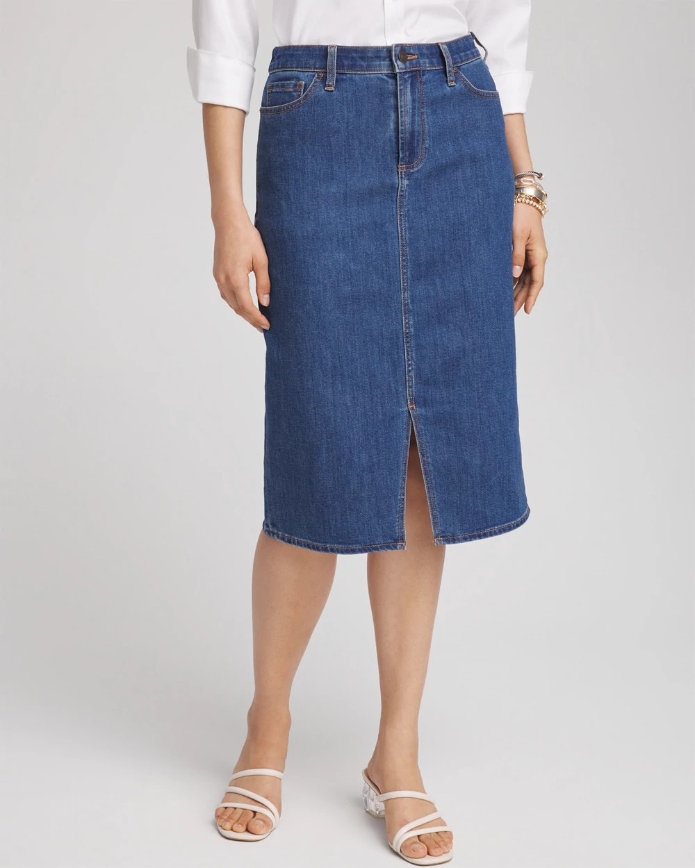 Denim Midi Skirt
