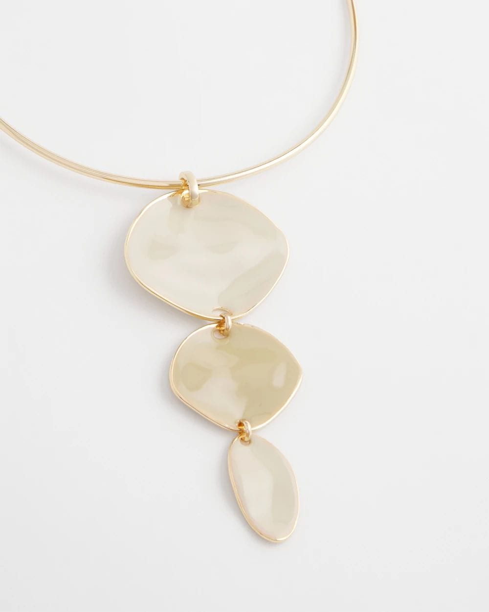 Linear Reversible Pendant Necklace click to view larger image.