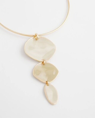 Linear Reversible Pendant Necklace click to view larger image.