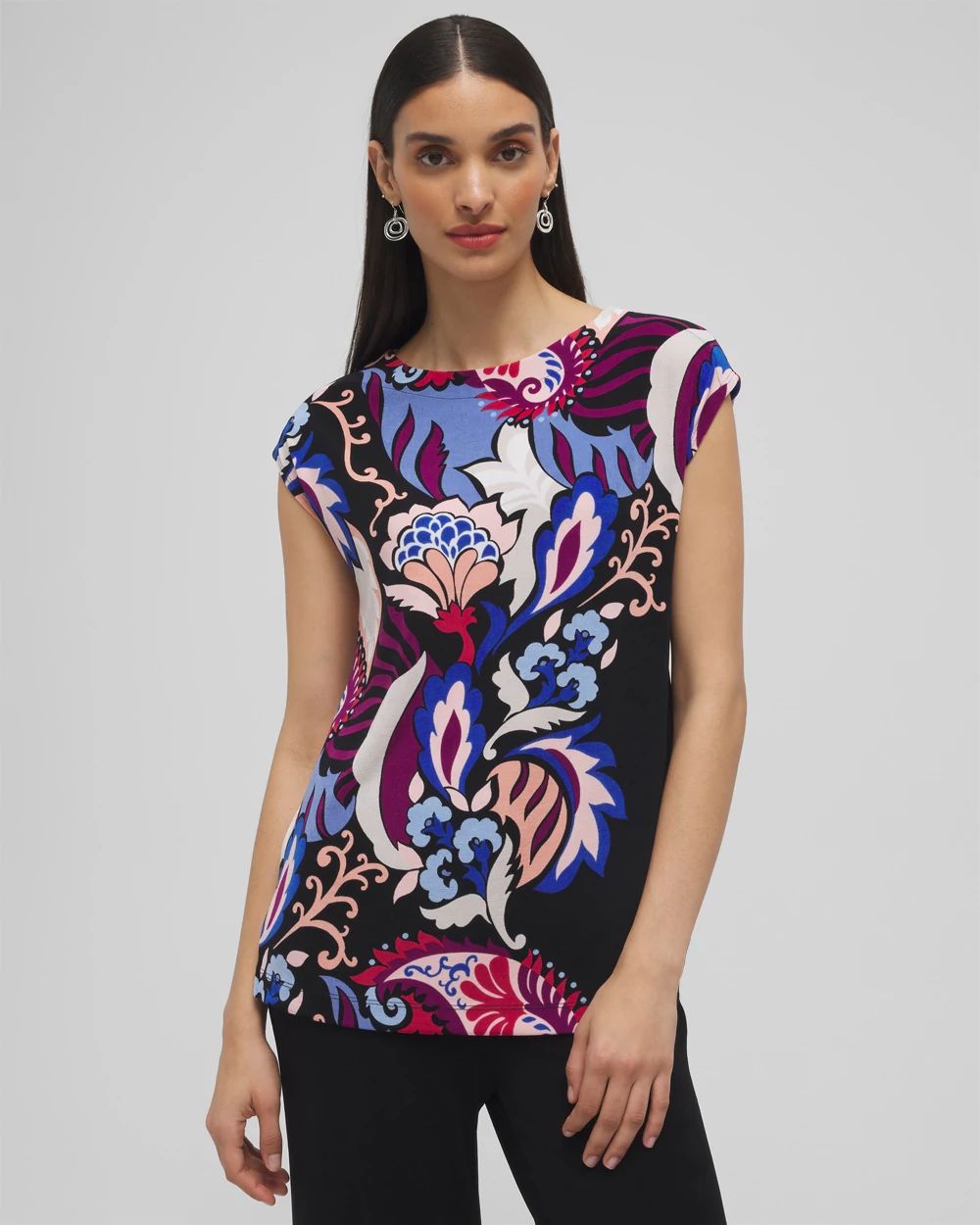 Travelers™ Paisley Cap Sleeve Tunic