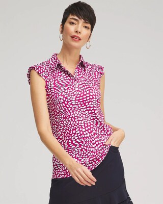 Zenergy® UPF Knit Ruffle Polo