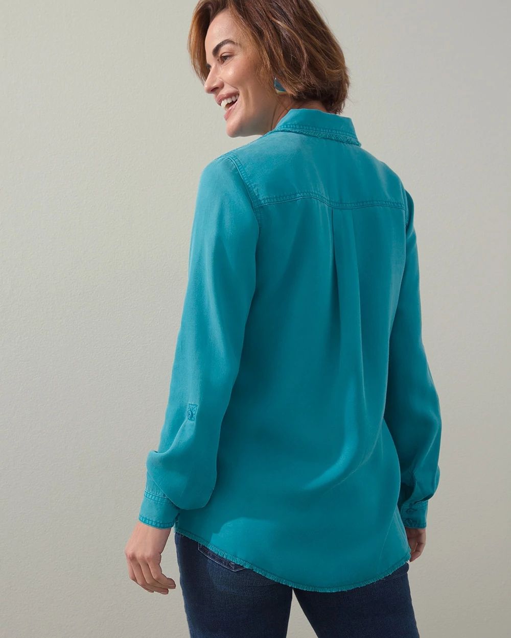 Touch of Cool Fringe Denim Shirt